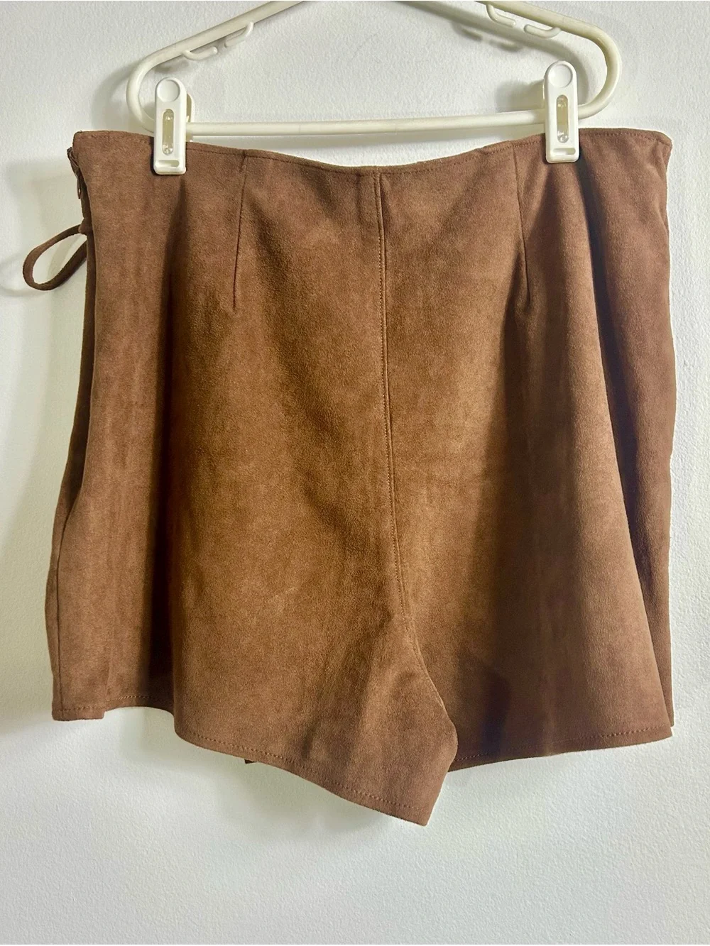 Brown Wrap-Front Women’s Shorts